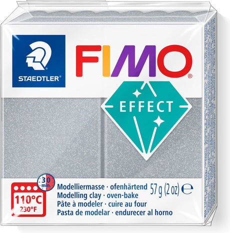 Fimo effekt modellervoks 57 g metallisk sølv