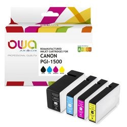 Blækpatron owa pgi1500xl kompatibel cyan, gul, magenta, sort