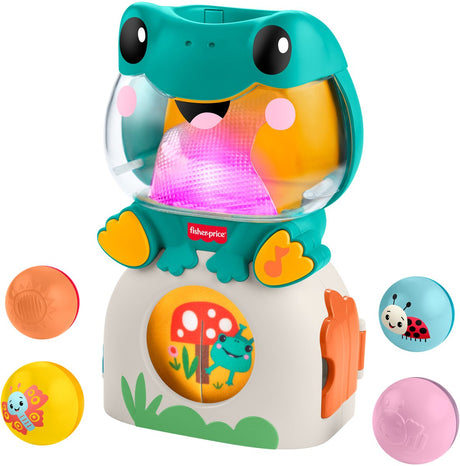 Fisher-price lys-op og rullende frø - musikalsk boldspil til babyer og småbørn