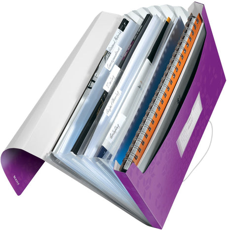 Leitz wow projektmappe pp - med 6 rum - lilla