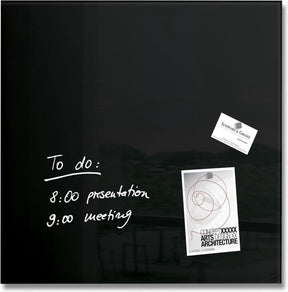 Sigel glasmagnettavle - artverum - 48x48cm - sort - si-gl110