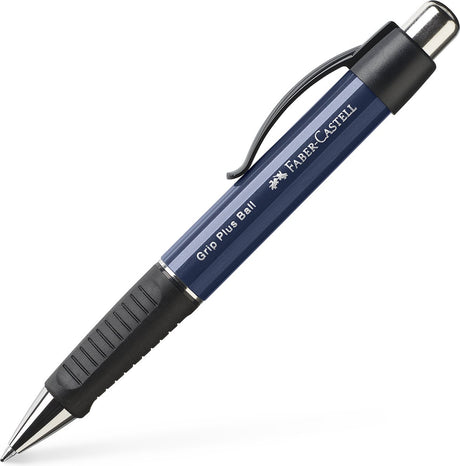 Faber-Castell kuglepen - grip plus - blå metallic - skrivebredde m - fc-140732