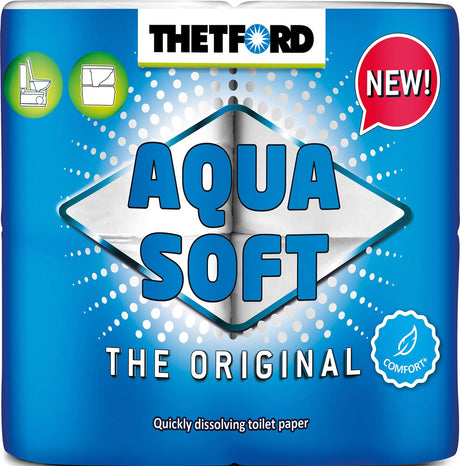 Thetford - aqua blødt toiletpapir - 4 ruller