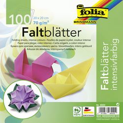 Håndværkspapir folia 20 x 20 cm 70 g m² farvesortiment 100 ark