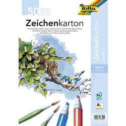 Tegnepapir folia a4 120 g m² hvid 50 ark