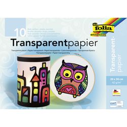 Kalkerpapir folia 20 x 30 cm 42 g m² farvesortiment 10 ark