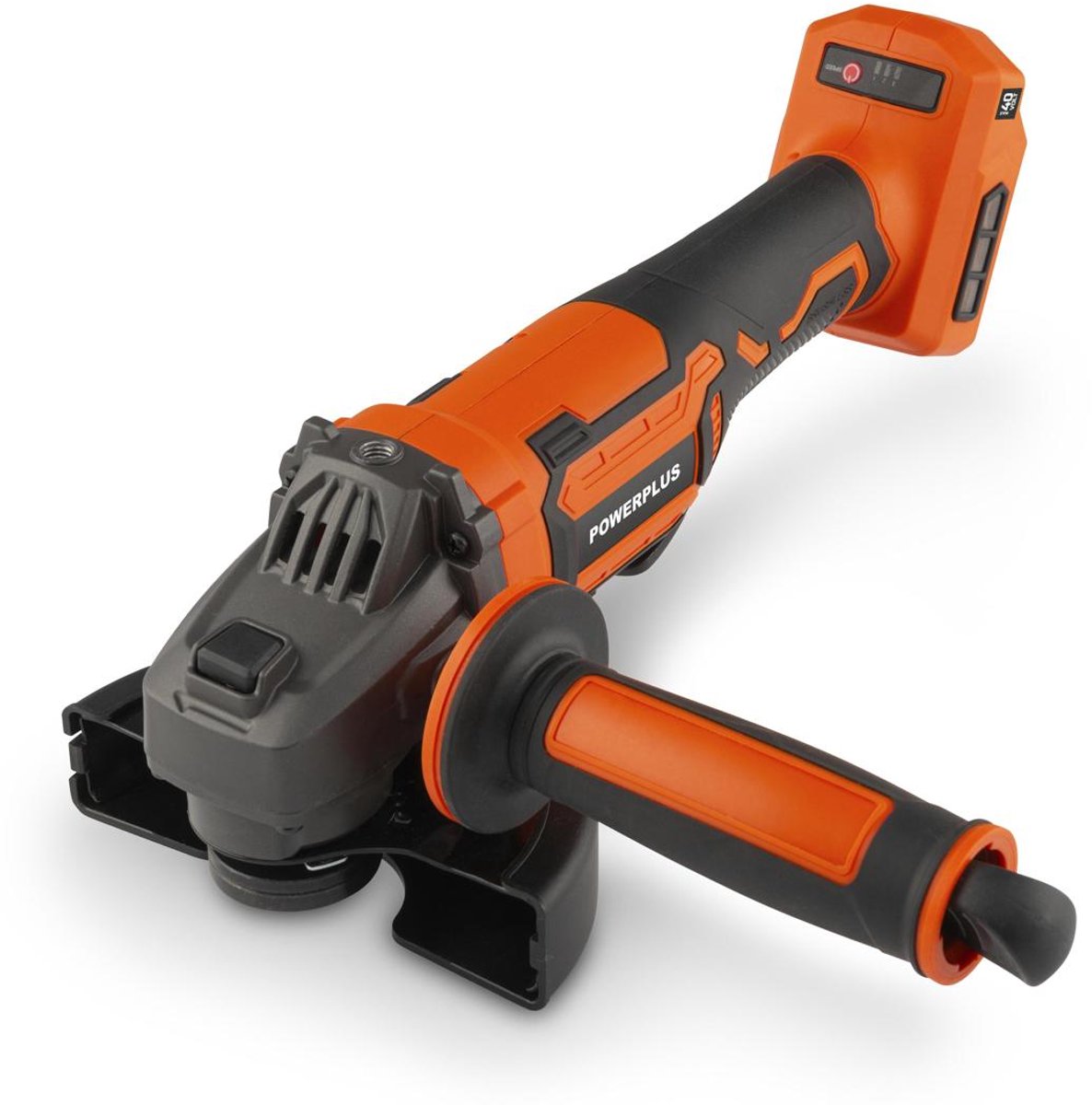 Powerplus dual power batteri vinkelsliber POWDP35175 - 40V slibemaskine - slibeskive 125mm ᴓ, uden batteri eller oplader, elværktøj