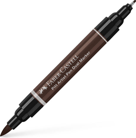 Faber-castell tegnetusch - pitt artist pen - duo markør - 175 mørk sepia - fc-162175
