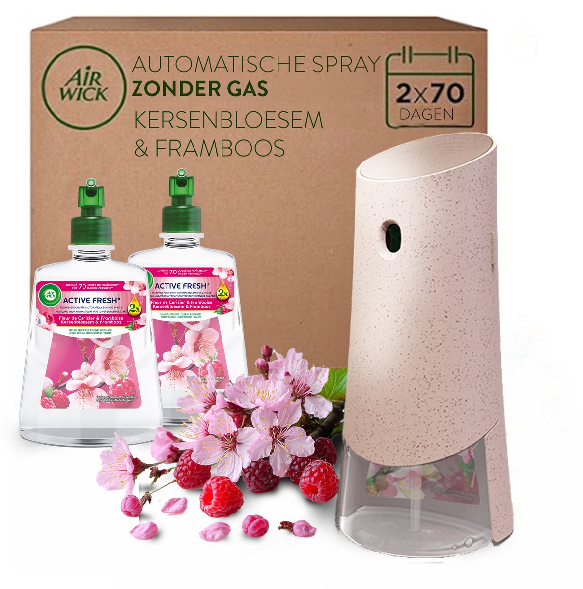 Luftvæge - aktiv friskluftfrisker startsæt cherry blossom + 2 refills