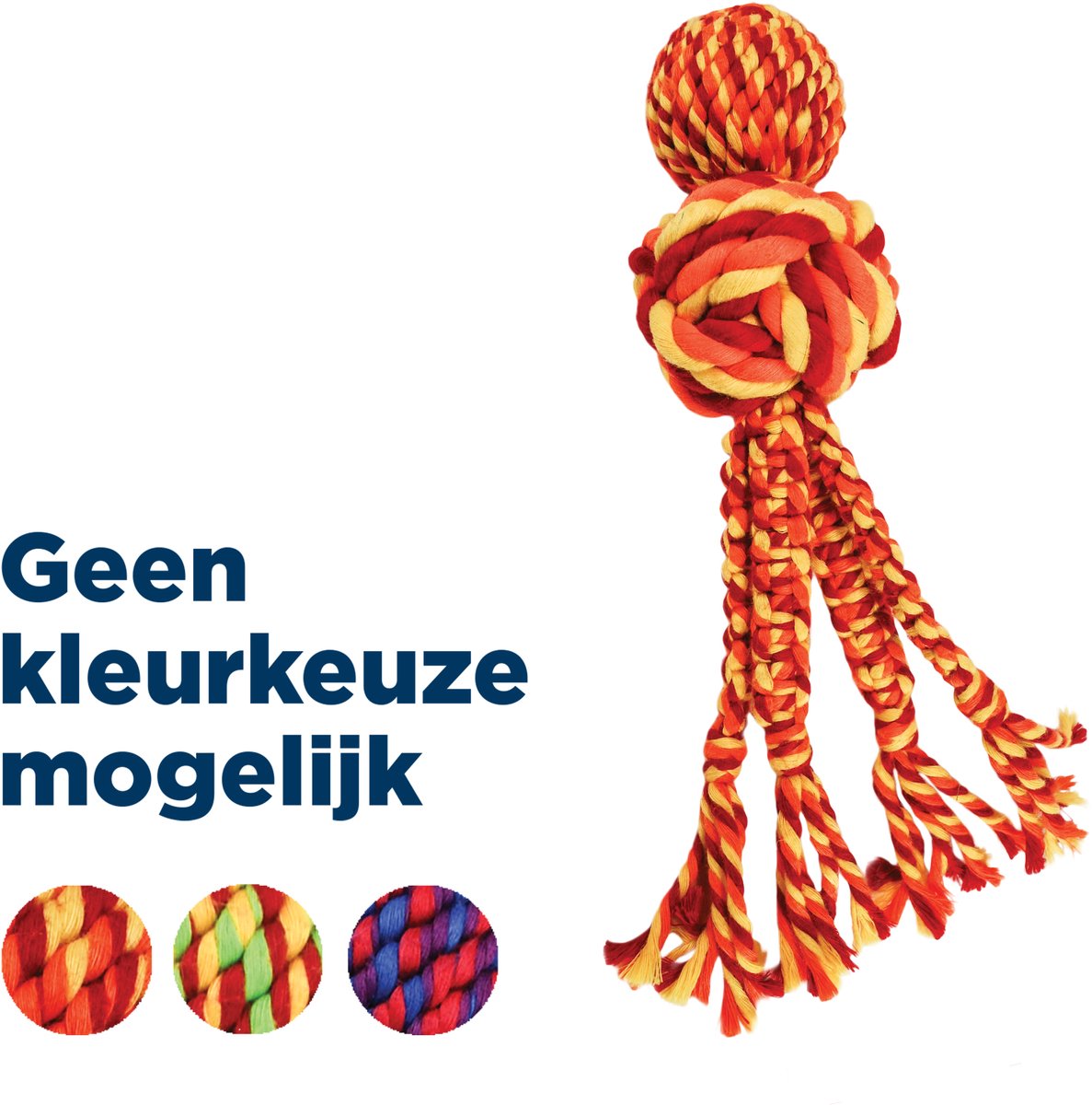Kong wubba væver reb assorteret 38x8,5x8,5 cm