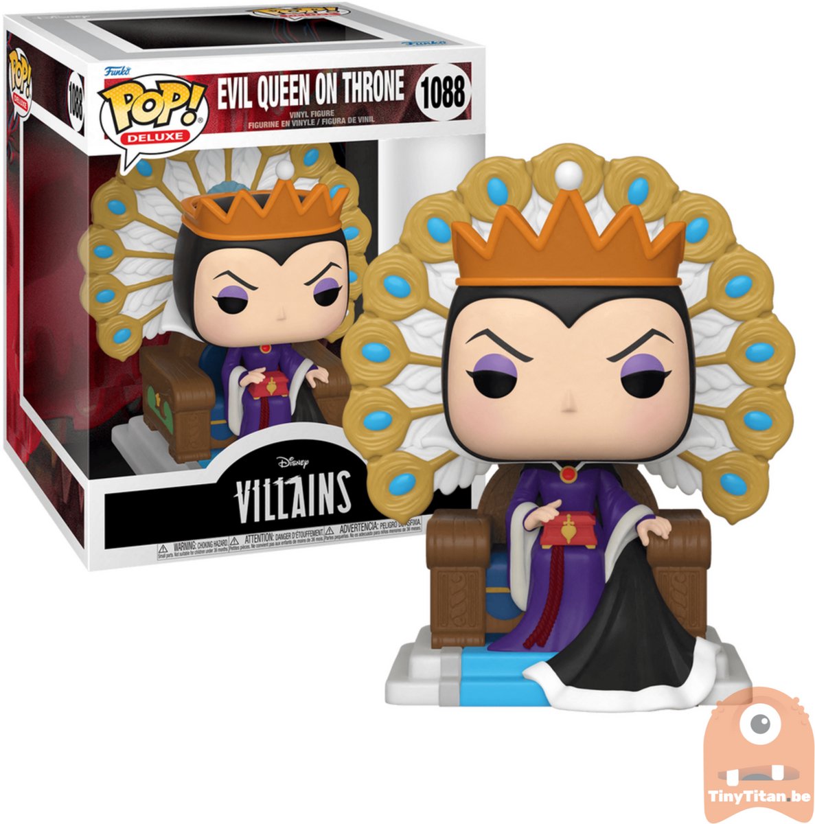Funko snehvid samlerfigur Disney pop! deluxe skurke ond dronning på tronen 9 cm flerfarvet