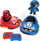Gear2play RC Crazy Bumper Cars Duo Sæt - Kontrollerbare Bumper Cars - Tag på en Crash Duel!