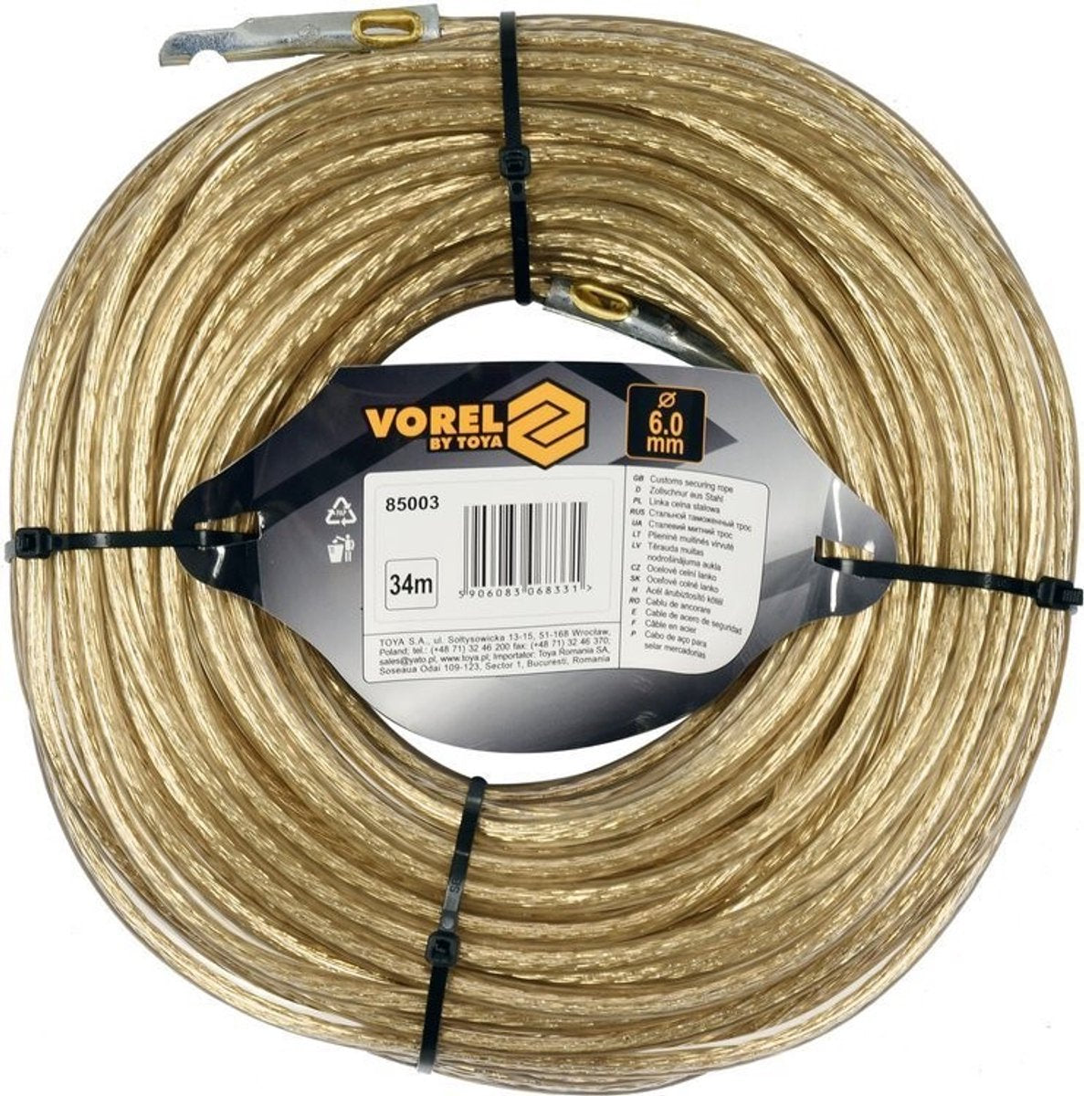 Vorel - ståltoldlinje - 6mm - 34m