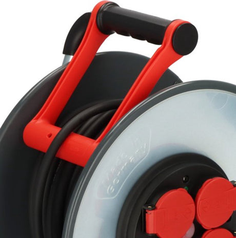 Brennenstuhl bouwkabelhaspel 4-voudig h07rn-f 3x1.5mm staal ip44 40 meter - zwart (9191400110)