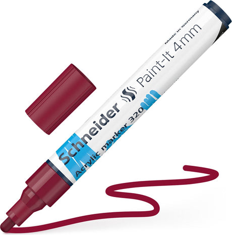 Schneider skriveredskaber schneider akryl tusch - paint-it 320 - 4mm - bordeaux - s-120261