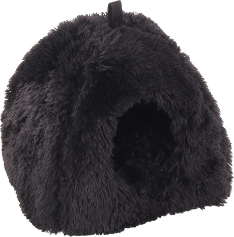 Flamingo kattenbed – katten slaapmand – kattenhuis – kattenhol – cat cave – zwart, 39 x 39 x 42 cm – slaapplaats krems