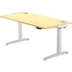 Sidde-stå skrivebord fellowes 9787101 stål, mfc sølv