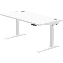 Sidde-stå skrivebord fellowes 9787201 stål, MFC hvid