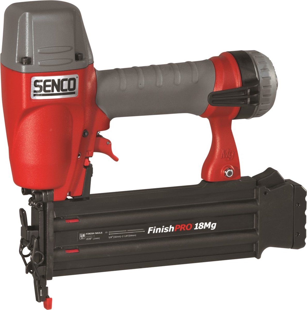 Senco finishpro 18mg pneumatisk brad sømpistol i kuffert - 16-50 mm - 4,8-8,3 bar
