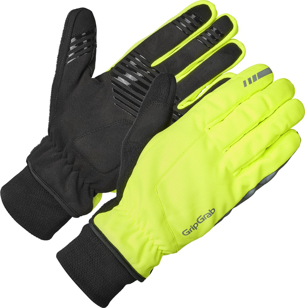 Gripgrab - windster 2 vindtætte vintercykelhandsker - gul hi-vis - unisex - størrelse xs