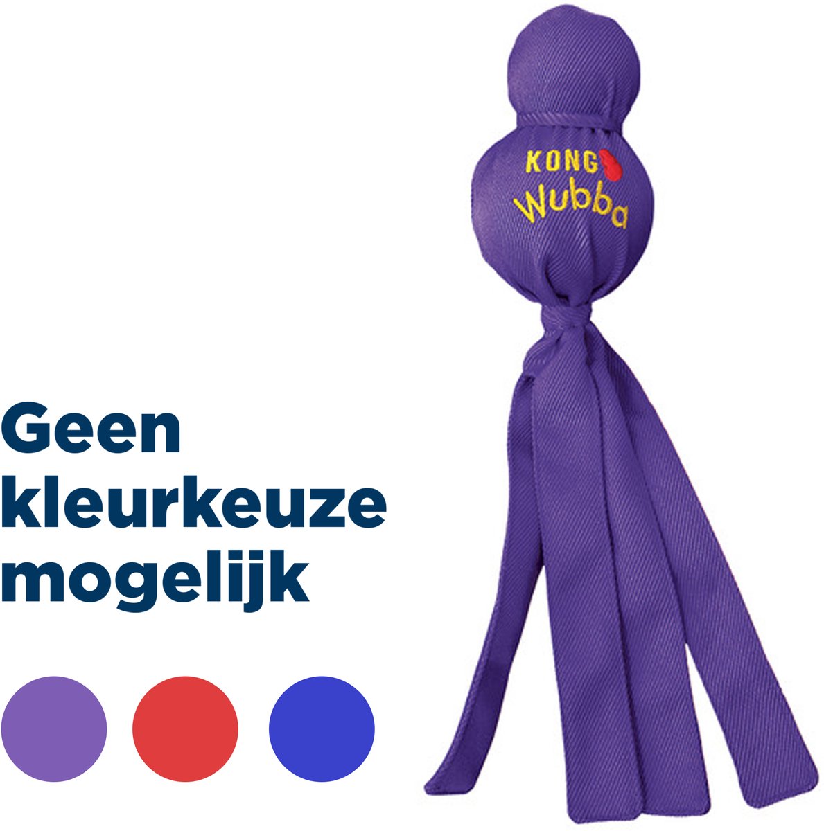 Kong wubba – hundelegetøj med lyd – leveres assorteret – s – 24,1 cm