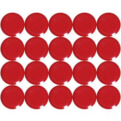 Whiteboard magneter maul 6176125 rød pakke med 20 stk