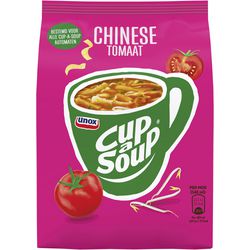 Kinesisk tomatkop-en-suppe dispenserpose