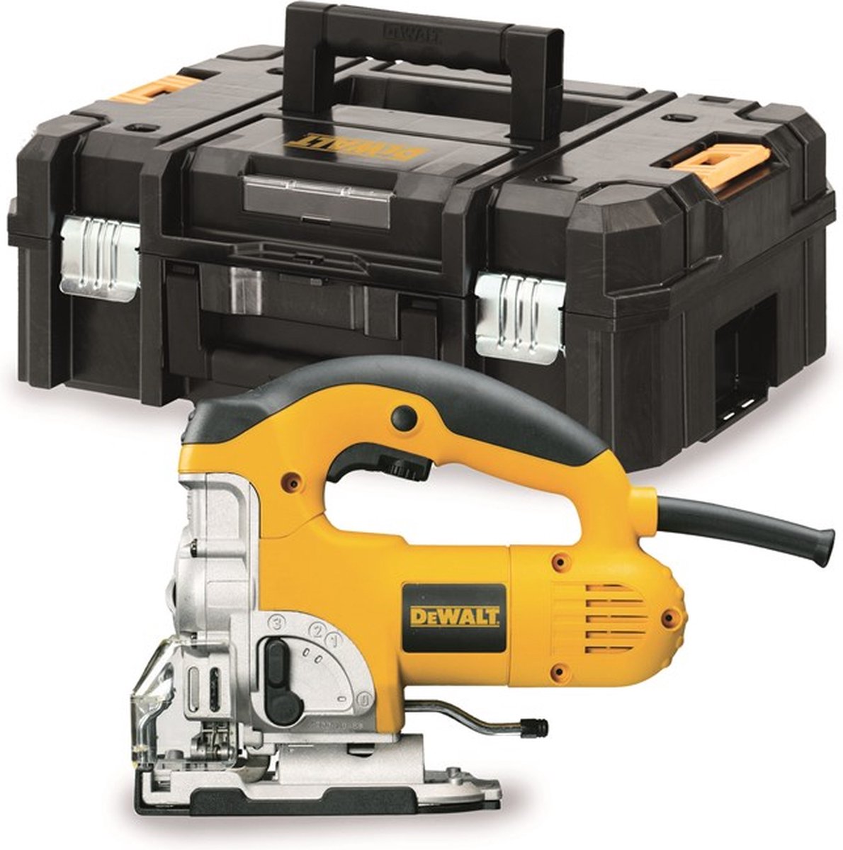Dewalt dw331kt stiksav 701w i tstak