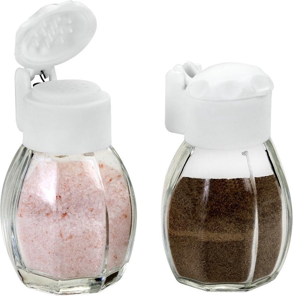 Metaltex - salt og peber sæt - 40 ml - glas - gennemsigtig - 2 stk