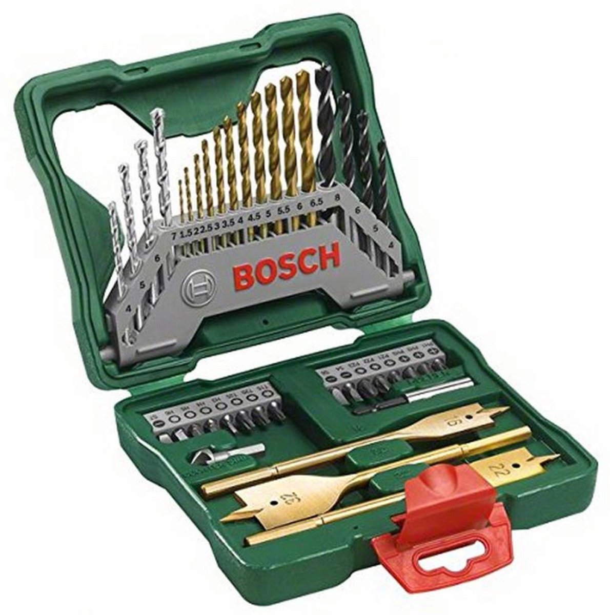 Bosch x-line boresæt - 40 dele - træ, metal og sten