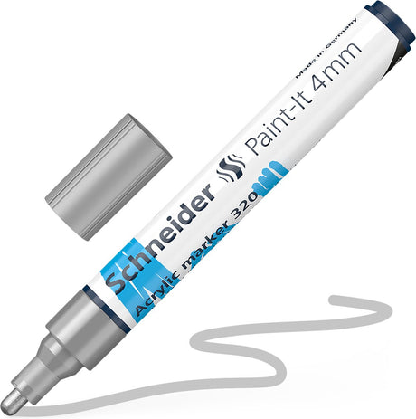 Schneider skriveredskaber schneider akryl tusch - paint-it 320 - 4mm - sølv - s-120254