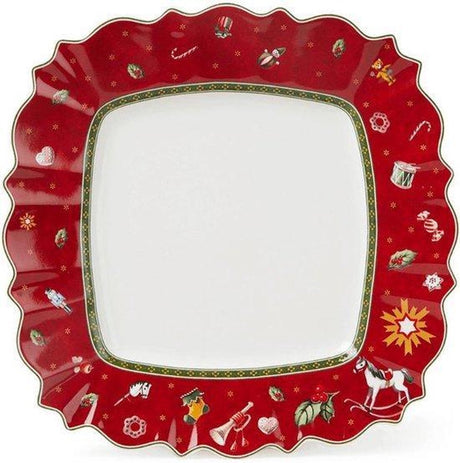 Villeroy boch middagstallerken legetøjs glæde - rød - 28 x 28 cm