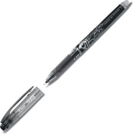 Pilot pen friktionspunkt slettebar blæk 0,25 mm sort nål (12 stykker)