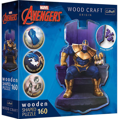 Trefl thanos on throne disney marvel heroes træ puslespil i træ - 160 brikker - fra 6 år