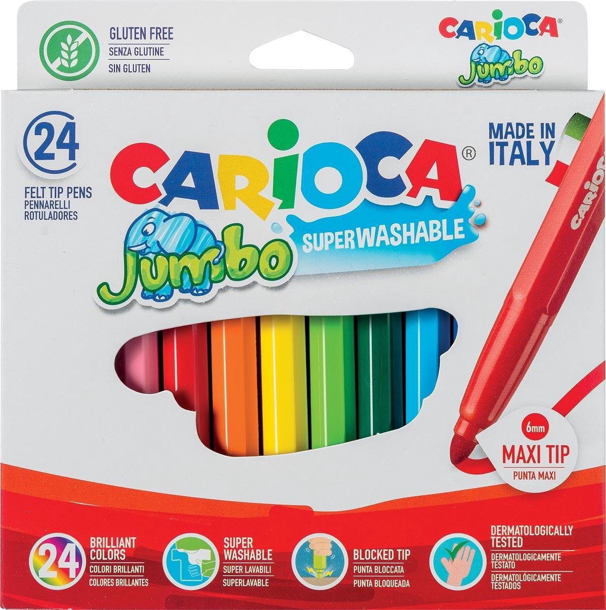 Carioca tusch jumbo maxi assorteret 24 stk | sæt med 24 stk