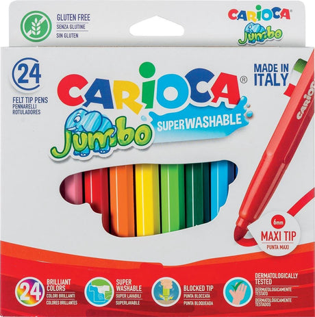 Carioca tusch jumbo maxi assorteret 24 stk | sæt med 24 stk