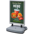 Stoepbord showdown wtr50x70 aluminium zilver
