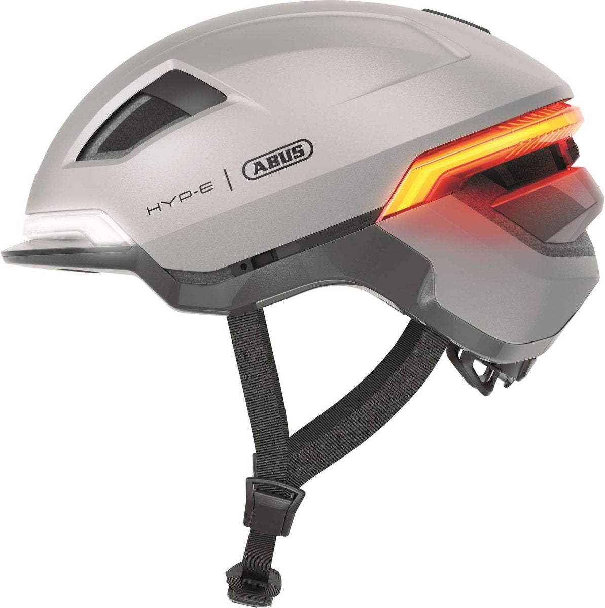 Abus cykelhjelm hyp-e gleam silver s - 51-55 cm - sølv - velegnet til brug på speed pedelecs - elcykler - knallerter - nta-8776 550 g