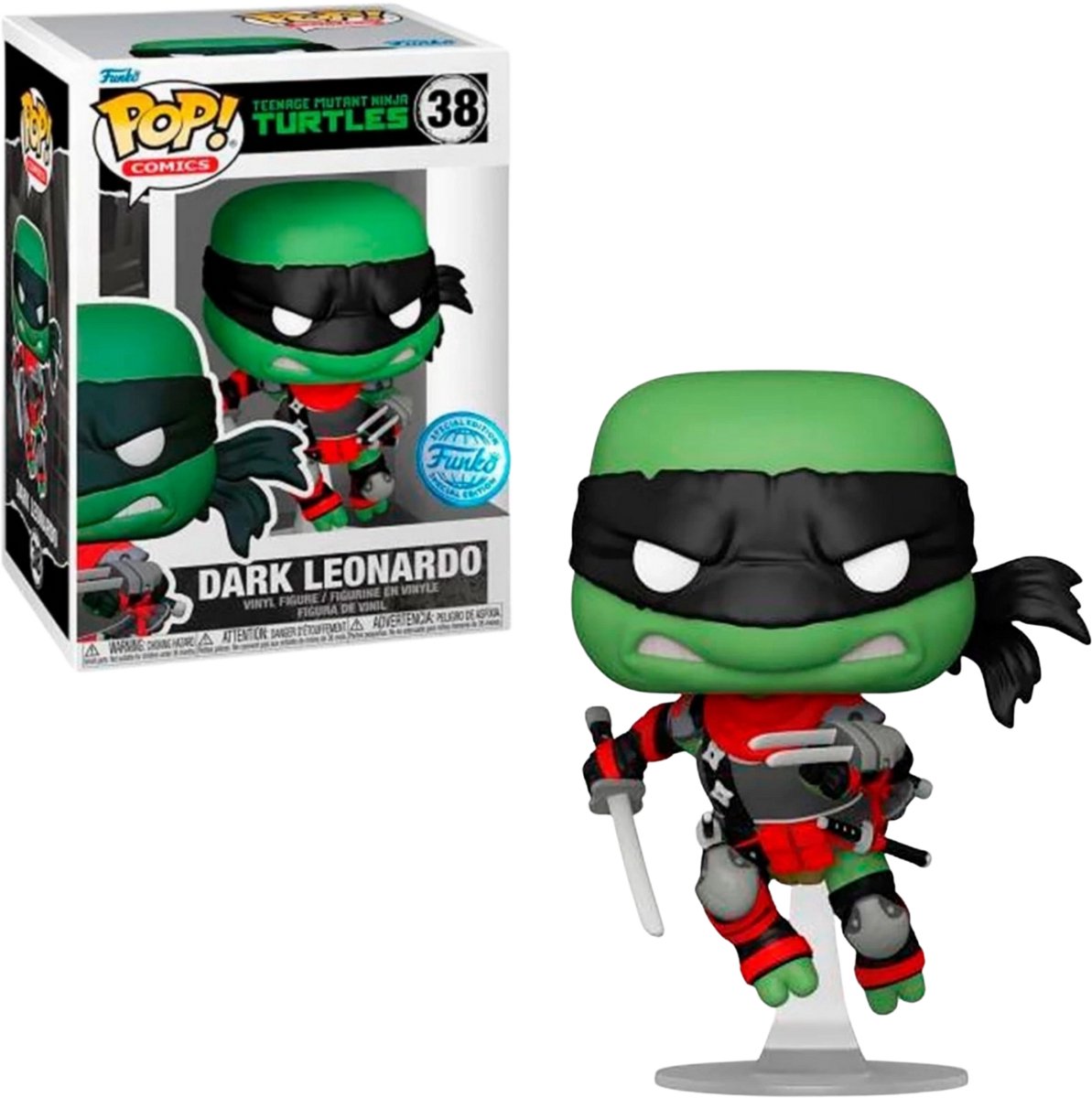 Funko pop! tegneserier: teenage mutant ninja turtles - dark leonardo #38 special edition eksklusiv