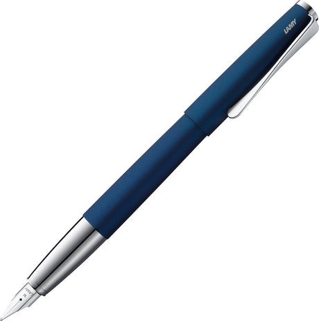 Lamy studio imperialblue fyldepen – elegant, fuld metalhus – med propelclips og stålspids i medium tykkelse (m) – inklusive blækpatron t 10 blå
