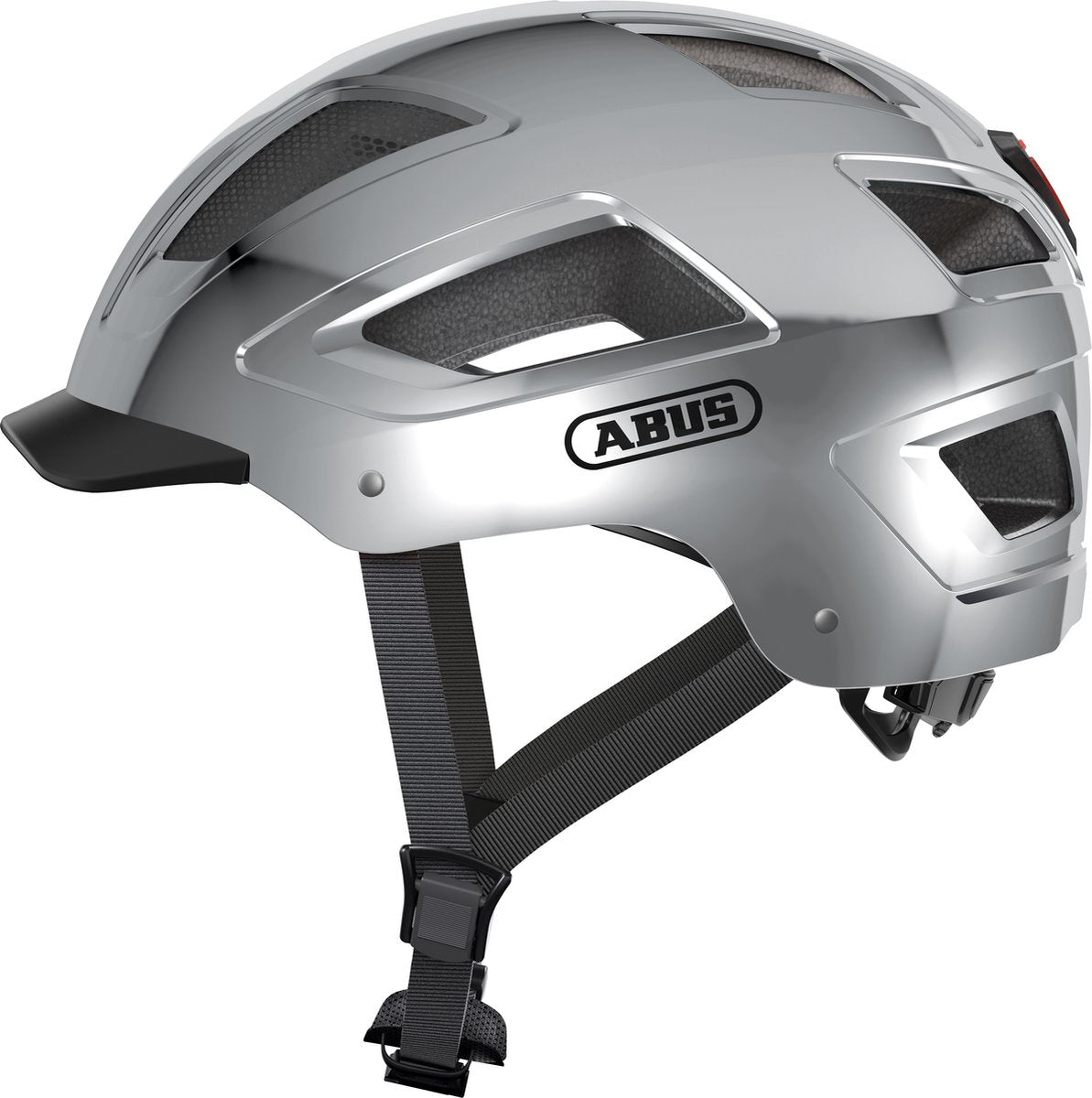 Abus hyban 2.0 krom sølv l cykelhjelm (56 til 61 cm)