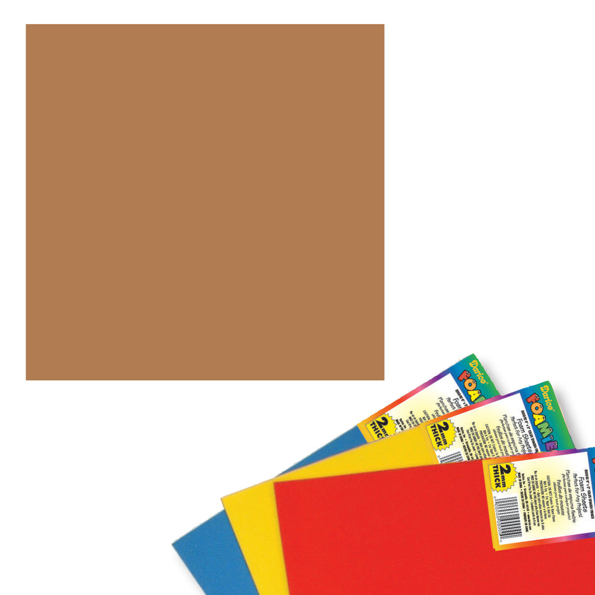 Darice • foamies skumplade 3mm 30x45 cm lysebrun