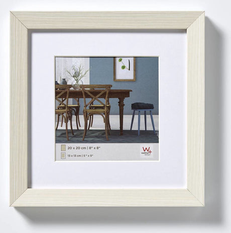 Walther fiorito - mdf træramme - fotostørrelse 20x20 cm - hvid