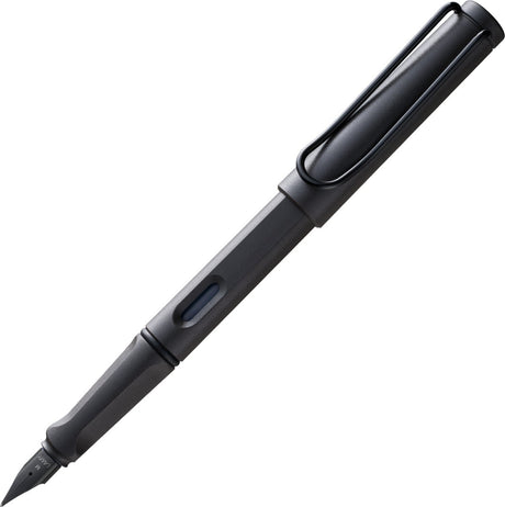 Lamy safari umbra fyldepen - med ergonomisk greb sort stålspids i skrivetykkelse EF - slidstærk ASA plast - inklusive T 10 blækpatron i blå