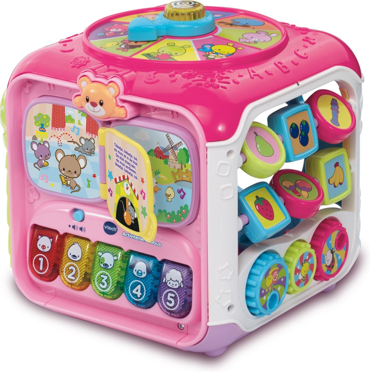 Vtech babyaktivitetsterning - pædagogisk babylegetøj - dyr, tal og farver - gave - fra 9 til 36 måneder - pink