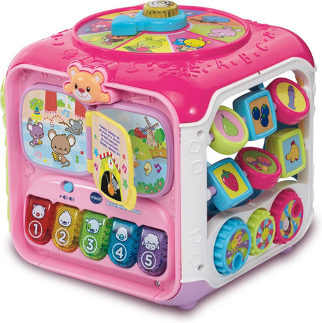 Vtech babyaktivitetsterning - pædagogisk babylegetøj - dyr, tal og farver - gave - fra 9 til 36 måneder - pink