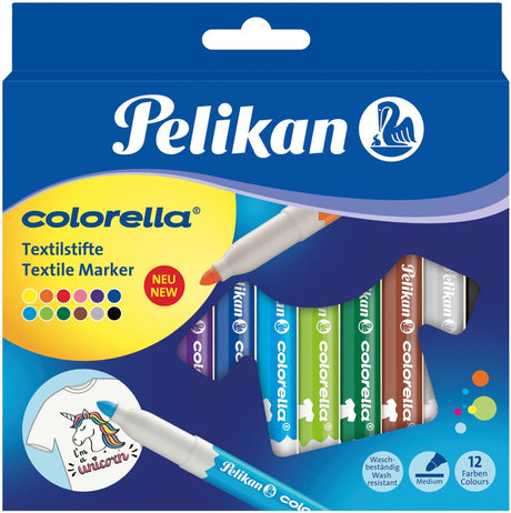 Herlitz pelikan – tekstiltuscher – 12 farver – nem at bruge