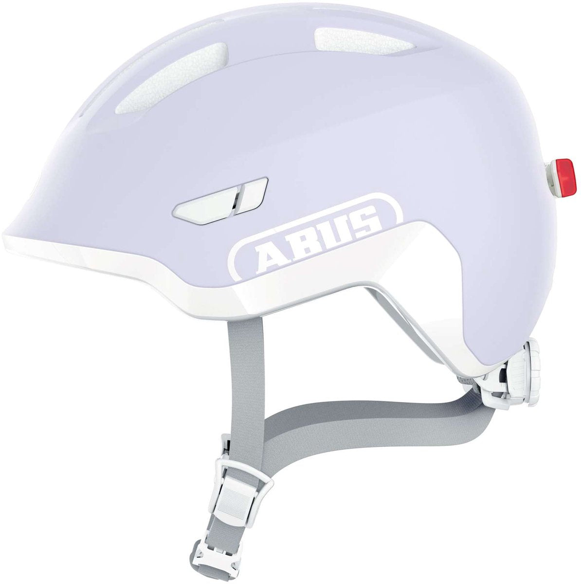 Abus cykelhjelm smiley 3.0 ace led ren lavendel m - 50-55 cm - lilla - velegnet til brug på børnecykler - 250 g