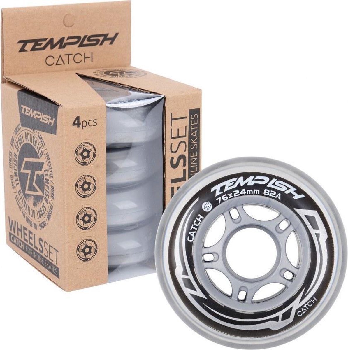 Tempish - catch 82a - hjul til rulleskøjter - 76mm - 4 stk