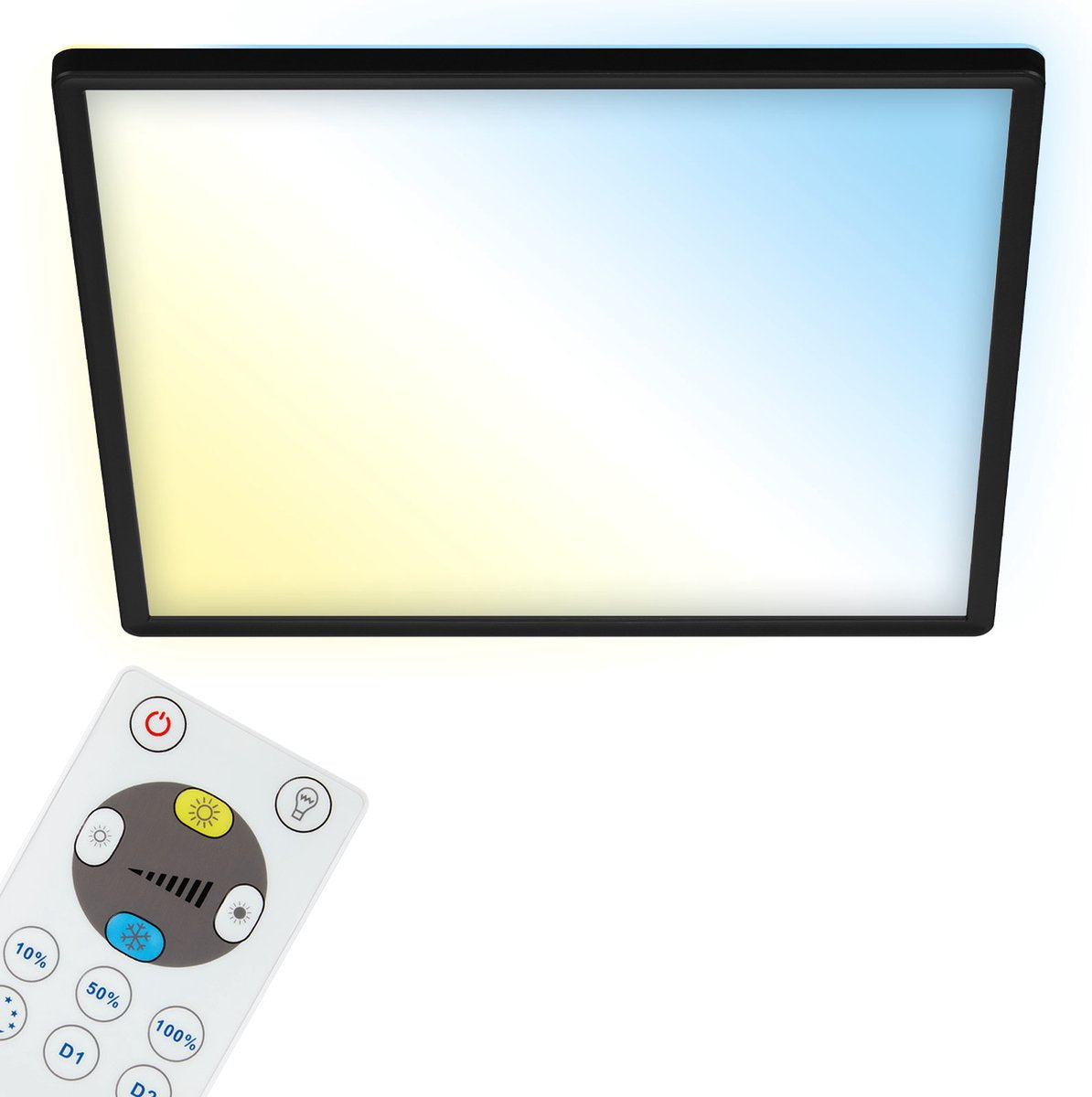 Briloner slim - LED loftslampe - dæmpbar - CCT - baggrundsbelysning - sort - 22w
